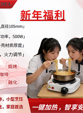 智德500W迷你口红炉咖啡炉煮茶炉