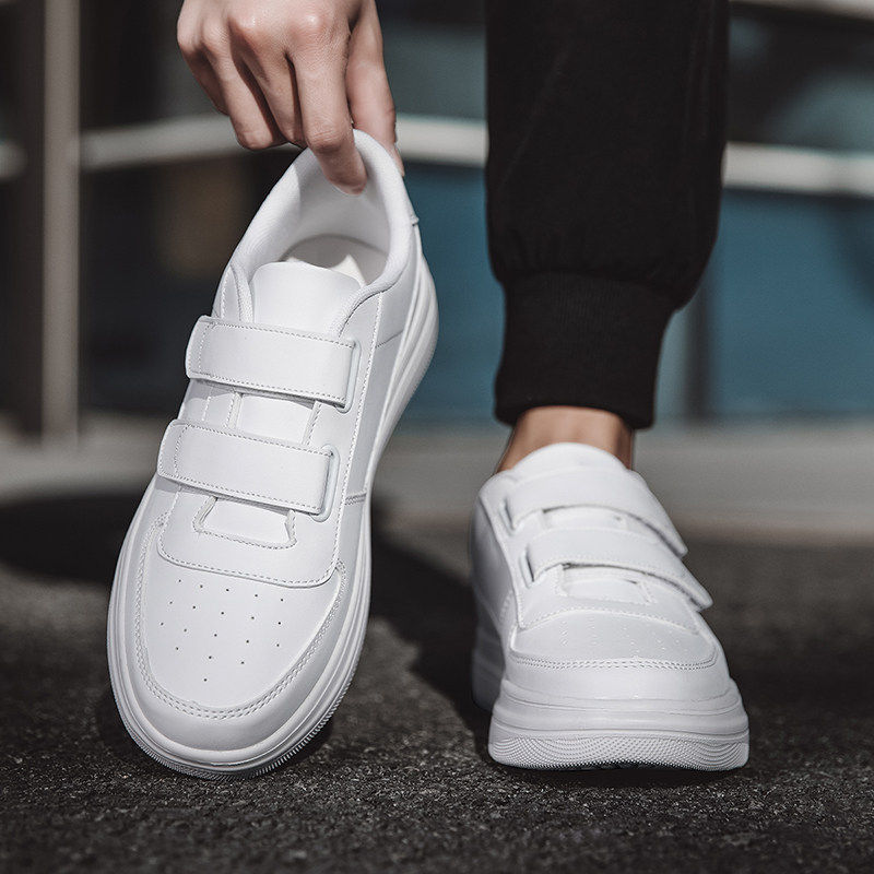 魔术贴男鞋春秋青少年小白鞋初中学生47白色板鞋无鞋带48大码鞋子,淘宝优惠券,粉丝福利购,淘宝优惠卷
