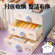 Deli Youyou Family Co-branded Desktop Storage Box Large Capacity Three-Level Drawer Storage Box Cute High-Precision Student Door Cosmetic Storage Box Multi-functional Office Desk Stationery Organizing Box