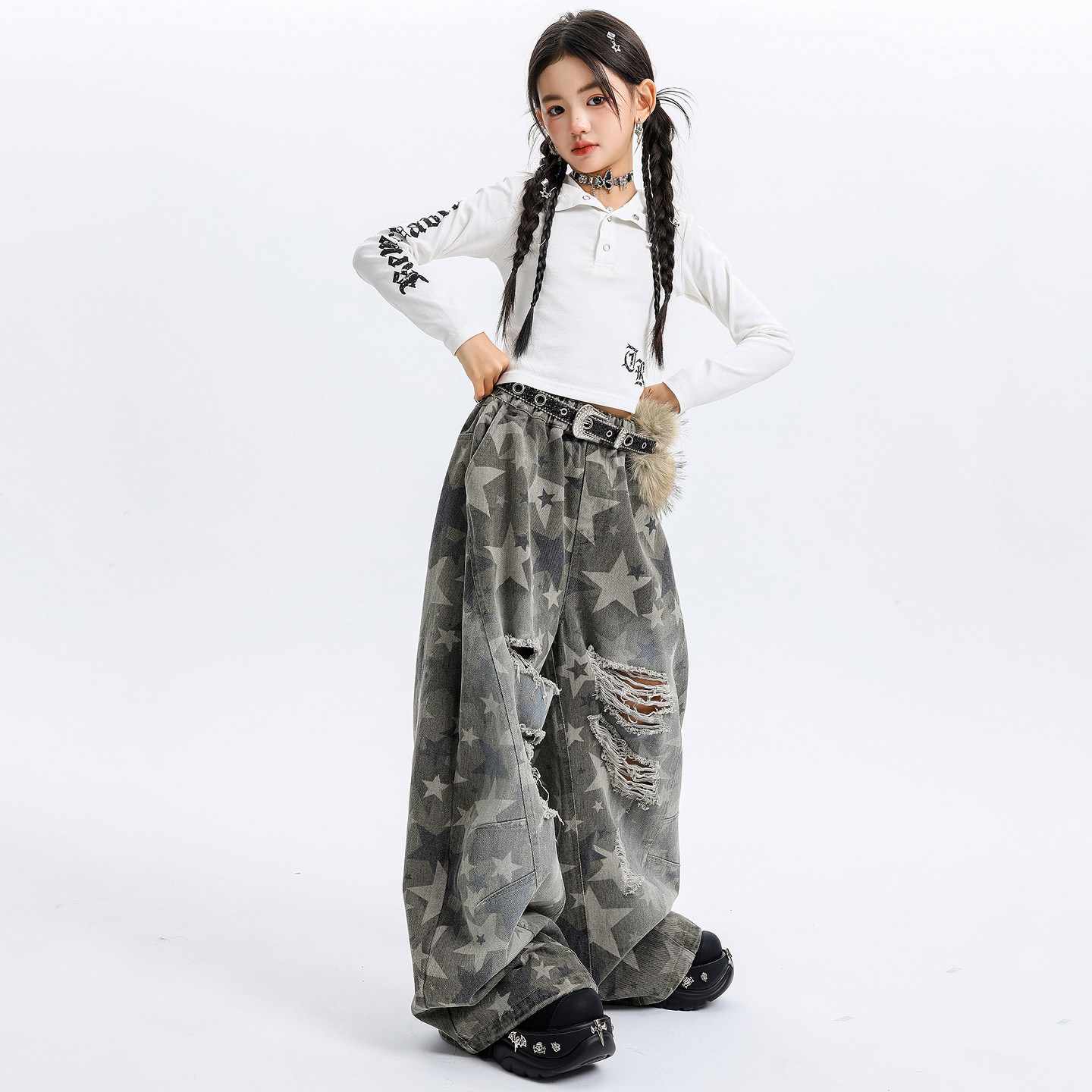 女孩jazz爵士舞服女童洋气连帽露脐上衣练功服街舞现代舞表演出服,淘宝优惠券,粉丝福利购,淘宝优惠卷