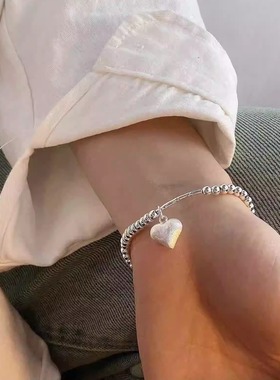 通体小众设计爱心手链s925纯银