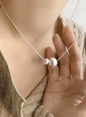 古罗珠宝银珠链蛇骨链女生