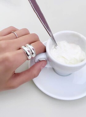 古罗珠宝女士925银小众光面