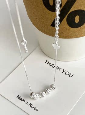 古罗珠宝银项链女生小众