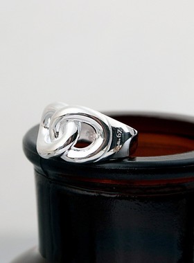 古罗珠宝女生925纯银戒指小众