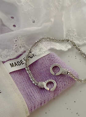 圆头扣女款通体手链s925纯银轻奢