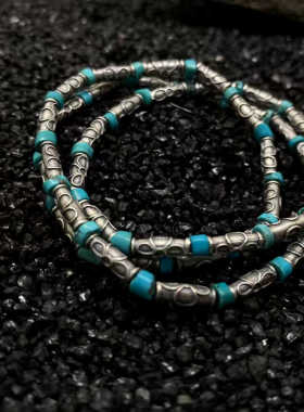 通体s925纯银复古暗黑风手链