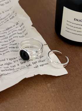 通体开口可调节戒指S925纯银时尚