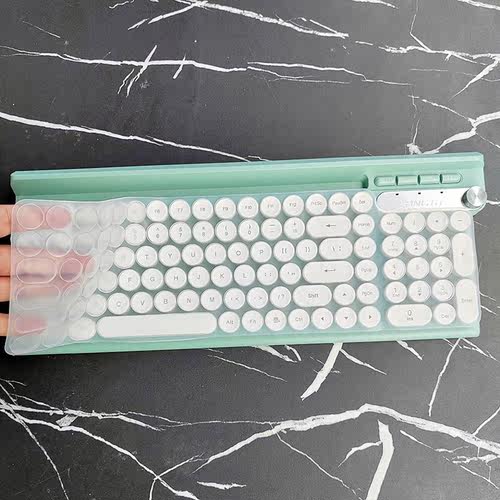 适用于狼途LT500键盘保护膜台式机电脑LT400按键L3防尘套L4凹凸垫罩透明键位全覆盖配件 - 图0