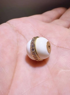 天然猛犸精工汉堡珠顶珠腰珠diy文玩配饰百香籽星月菩提佛手金刚