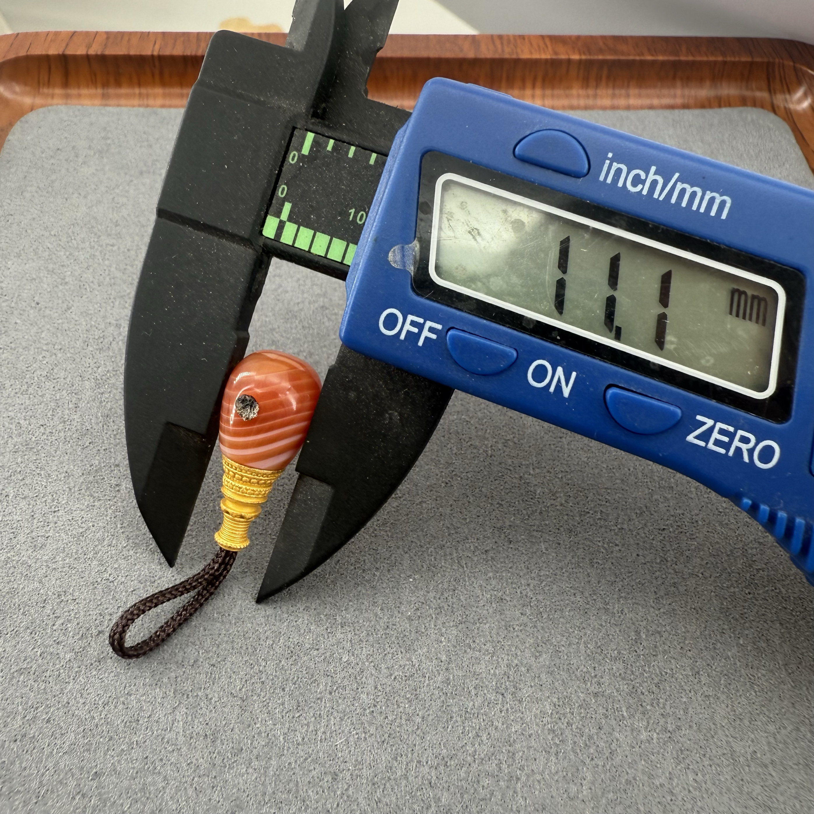 天然三文鱼缠丝玛瑙三通佛头diy文玩配饰百香星月佛手金刚猴头核 - 图1