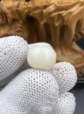 白玉菩提尸陀林欢喜之王笑脸老型顶珠腰珠，文玩配饰，百香星月