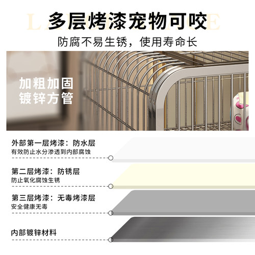 猫笼子家用室内猫别墅超大自由空间带厕所一体两层猫屋猫舍猫咪窝 - 图1