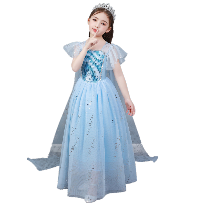 爱莎沙女夏新款带披风儿童2公主裙 玛贝娅民族服装/舞台装