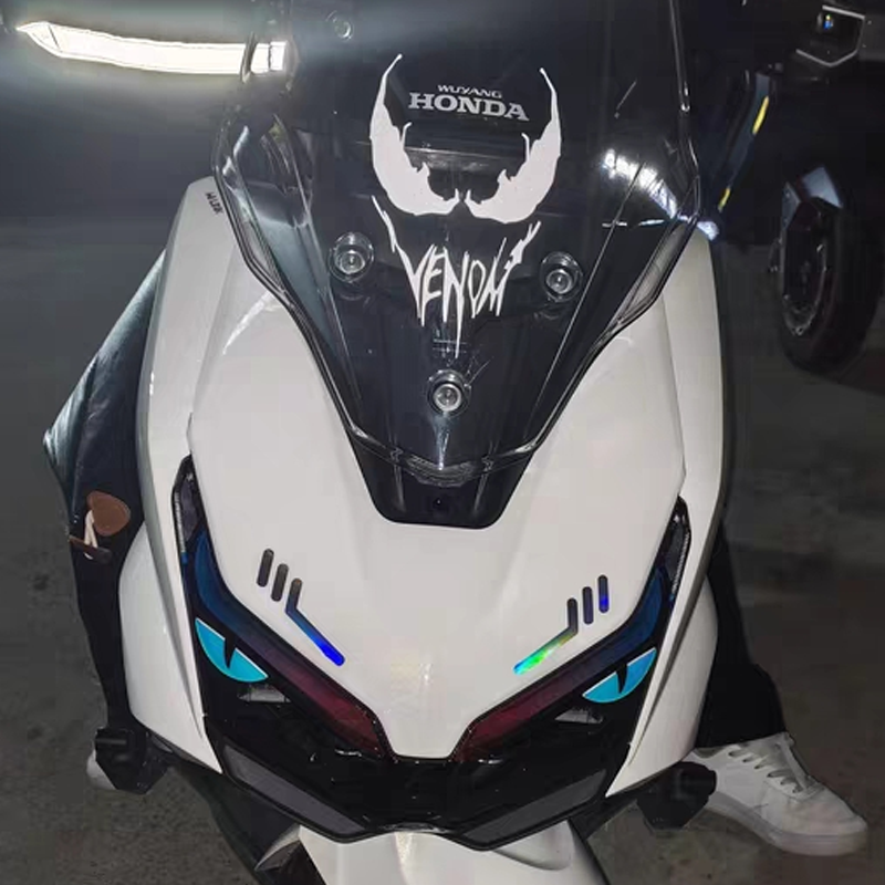 适用五羊本田NWT150车头拉花改装饰配件贴纸麦当劳夜光猫眼睛高达 - 图1