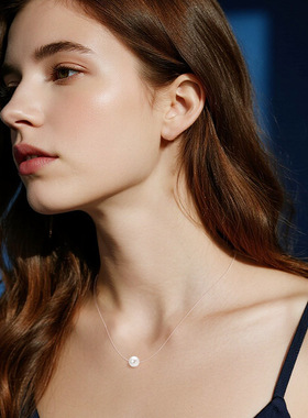 尚美伯爵天然淡水珍珠锁骨项链女人鱼眼泪隐形吊坠尚美伯爵尚美伯