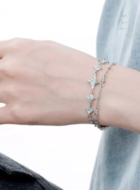 2026年新款纯银双层手链原创女生轻奢小众设计精致冷淡风百搭款