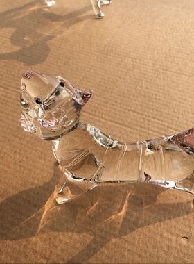 袖珍玻璃十二生肖鼠牛老虎兔龙蛇马羊猴鸡狗猪摆件摆设琉璃工艺品