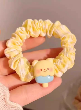 黄油果酱~可爱小熊小肠发圈女高级感皮筋头绳发饰头饰大肠圈发圈