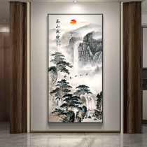 Welcome guest Zen Zen decoration painting Chinese style corridor End hanging painting high-end atmosphere landscape painting into the family Xuanguan painting fresco