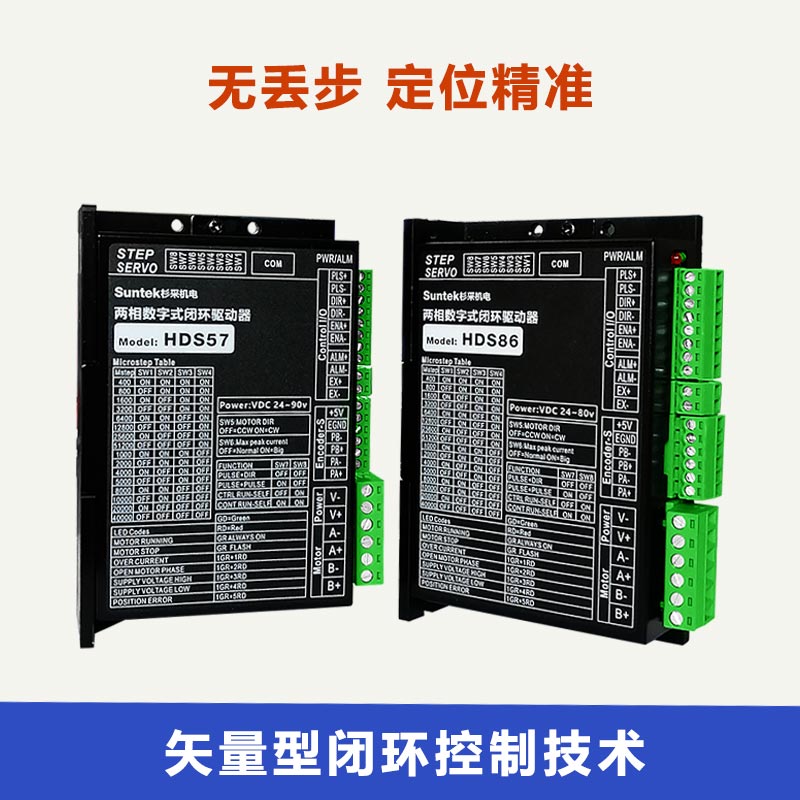 57两相闭环编码器步进电机驱动控制器简易伺服数字通讯驱动器套装