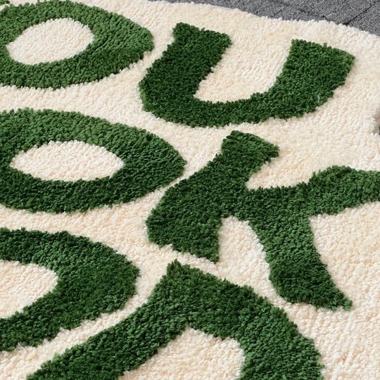 ins个性创意地毯卧室英文地垫客厅装饰毯浴室吸水防滑垫镜前脚垫