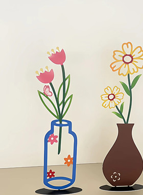 【家居好物】2d平面彩印花瓶装饰客厅桌面摆件玄关摆件2026新款