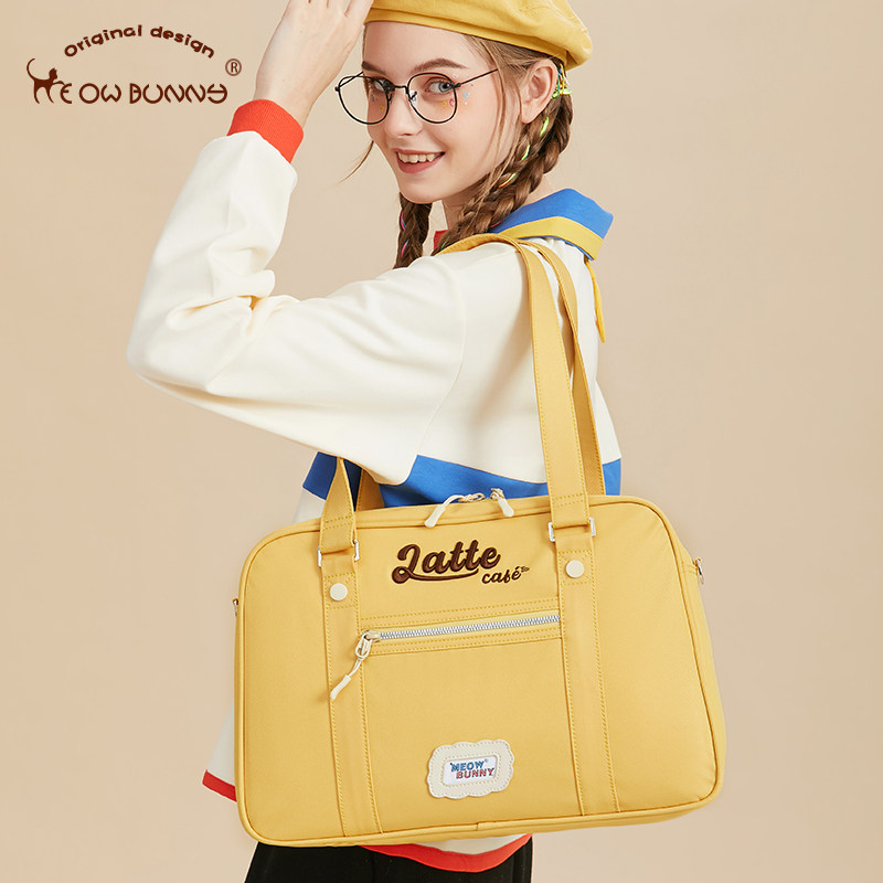 meowbunny美式复古大学生风单肩包 meowbunny箱包女士包袋