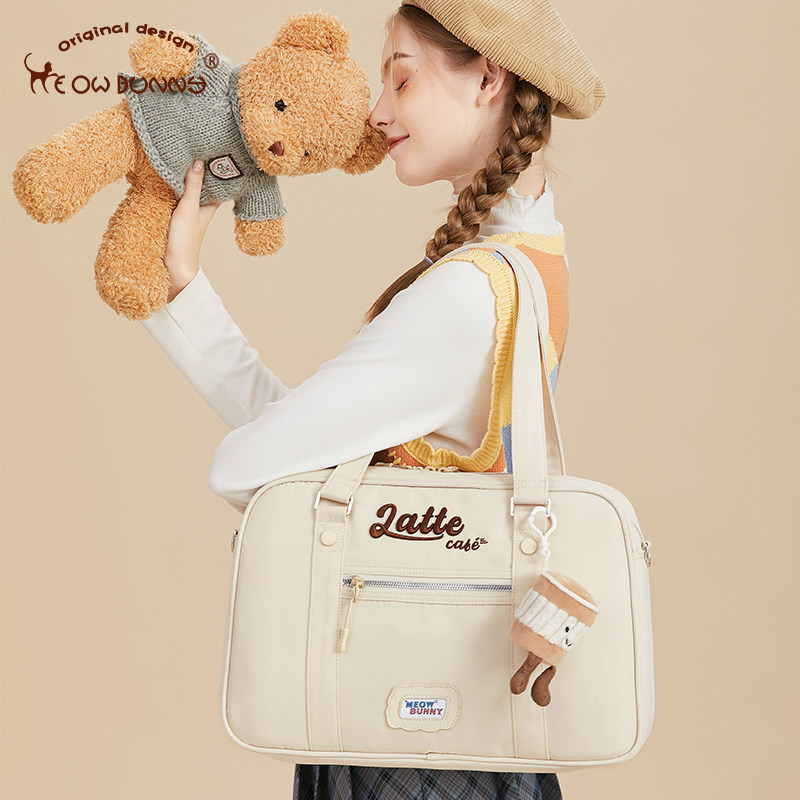 meowbunny美式复古大学生风单肩包 meowbunny箱包女士包袋