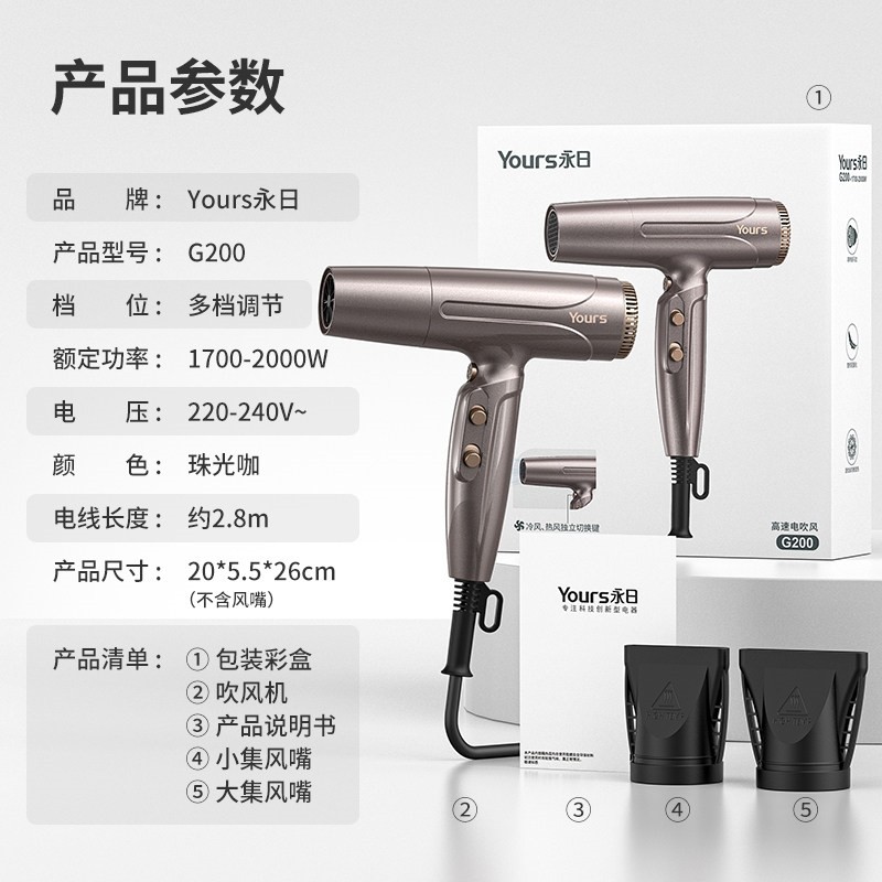 永日高速吹风机细筒11万转电吹风发店专用发廊沙龙机速干吹风筒理,淘宝优惠券,粉丝福利购,淘宝优惠卷