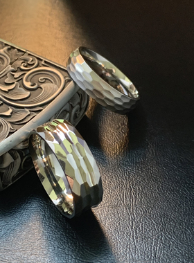 痕煅-锤纹高级感戒指简约不掉色