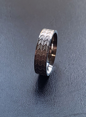 逐梦光轮-钛钢磨砂不掉色戒指男