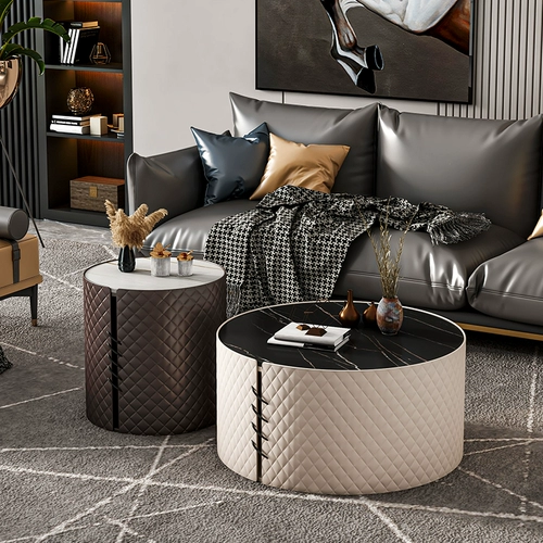 Столпная доска для кофейного столика Light Luxury Modern Big Group совпадает с небольшими единицами в гостиной скандинавской гостиной, творческий круговой журнальный столик, несколько высоких чувств