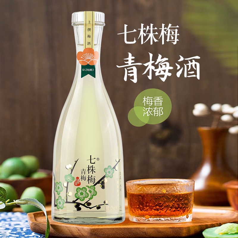 七株梅杨梅酒/青梅酒5度398ml（低度果酒） - 图1