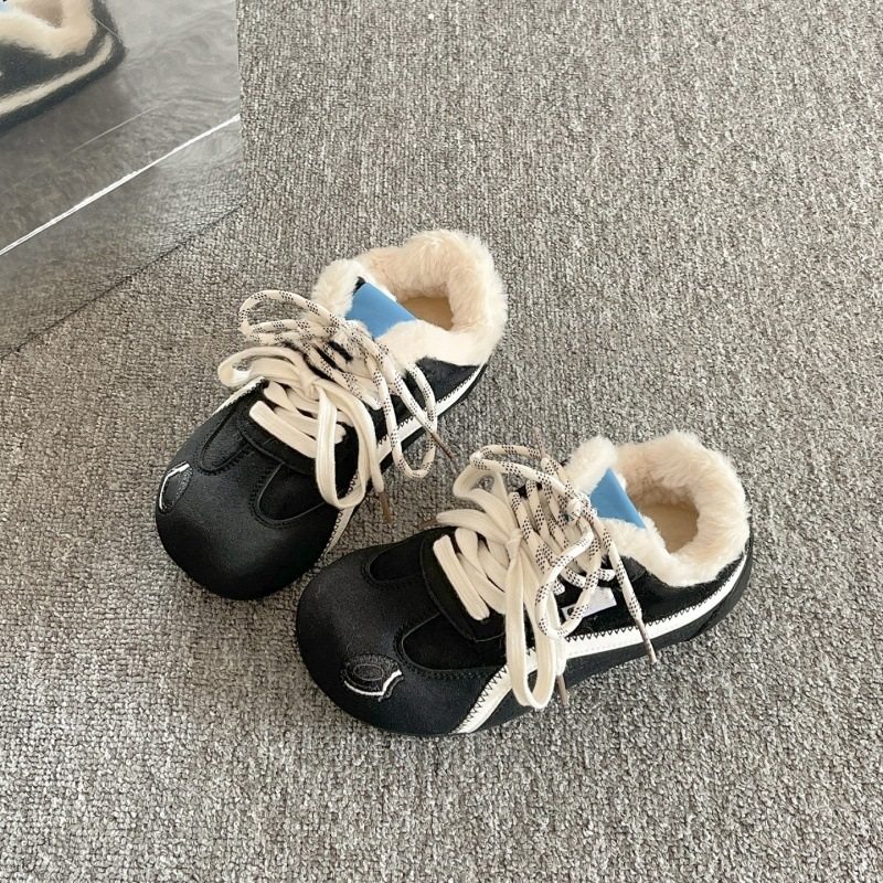 加绒德训鞋女款冬季新款学生百搭保暖二棉鞋平底休闲运动板鞋,淘宝优惠券,粉丝福利购,淘宝优惠卷