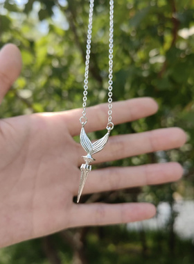 新款恋与深空祁煜鱼尾标同人锁骨链鱼尾海神鱼尾镖项链鱼推深海套