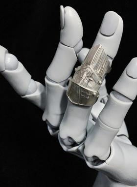 现货TUXD JOJO的奇妙冒险波鲁纳雷夫色战车帅气盔甲戒指开口