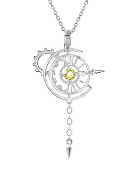 真金电镀保色时光代理人项链 幸运石联名动漫程小时陆光乔苓吊坠