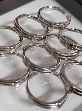 现货高品质jiwoo金智羽同款尾戒韩国简约百搭银色开口戒指女时尚