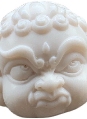 鹿角雕刻不动明王文玩DIY单珠