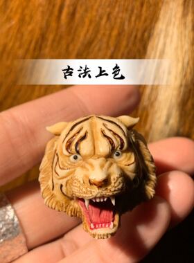 鹿角原创风手工雕刻古法戒指