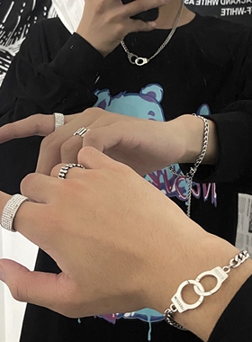 韩国INS欧美手项链蹦迪吊坠