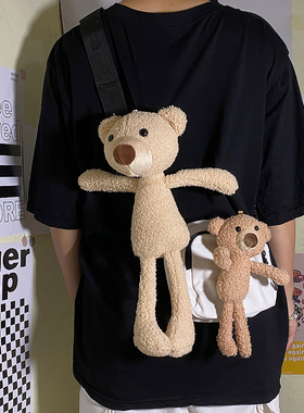 LCMstudios韩国INS小熊配饰衣服后背立体小熊挂件包配饰个性潮流