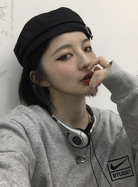 韩国ins方扣百搭休闲潮流帽子