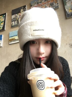 春秋冬加厚保暖护耳字母针织帽女