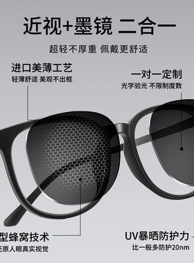 近视墨镜男款可配散光度数偏光镜