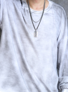 潮牌HIPHOP男士钛钢日韩项链吊坠