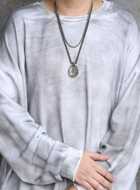 多杰雄登吊坠男士项链个性复古民族风钛钢佛牌挂坠金身配饰品潮男