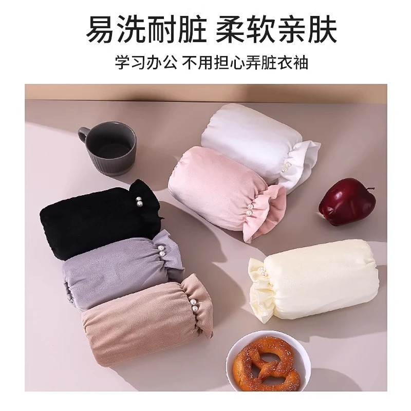 袖套学生女冬成人短款套袖上班护袖办公室羽绒服儿童防脏袖头袖口 - 图2