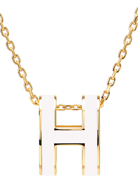 钛钢网红同款h字母钛钢锁骨链